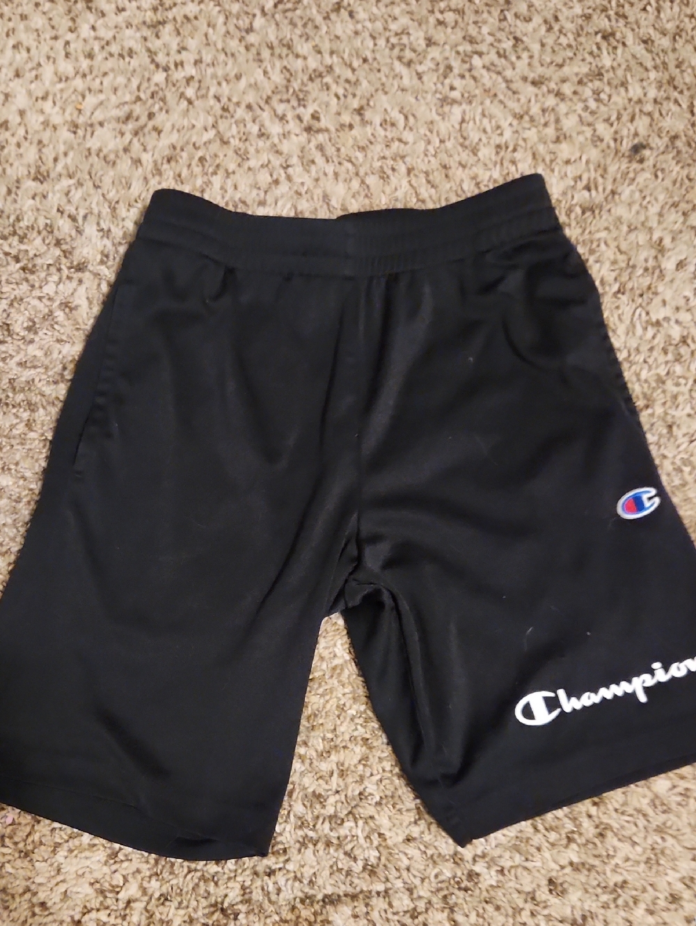 Champion Black Logo Sports Shorts